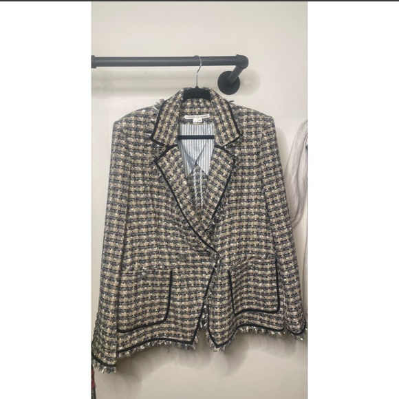 Veronica Beard Theron Houndstooth Blazer Jacket - Picture 4 of 14